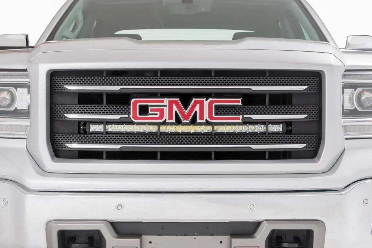 Fits Chevy 1500(14-18 &Classic) LED Light Behind Grille Mount 30_ Chrome 70625