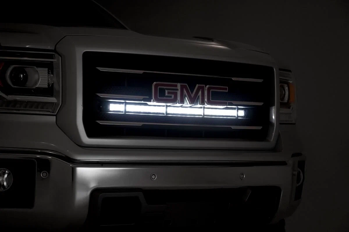 Fits Chevy 1500(14-18 &Classic) LED Light Behind Grille Mount 30_ Chrome 70625