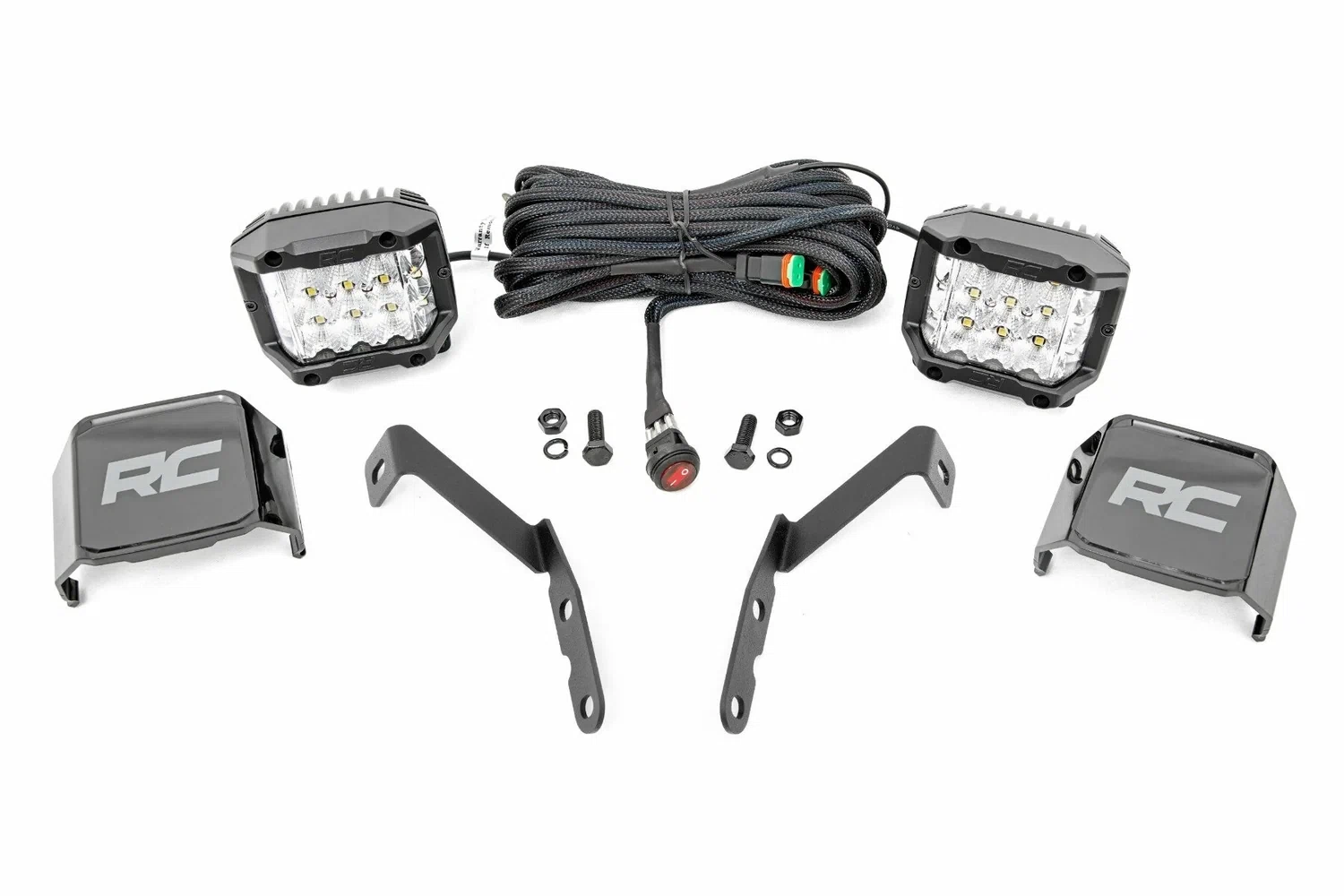 Fits Chevy 1500 & Chevy 2500HD (07-14) LED Light Ditch Mount 3_ OSRAM Wide 71062