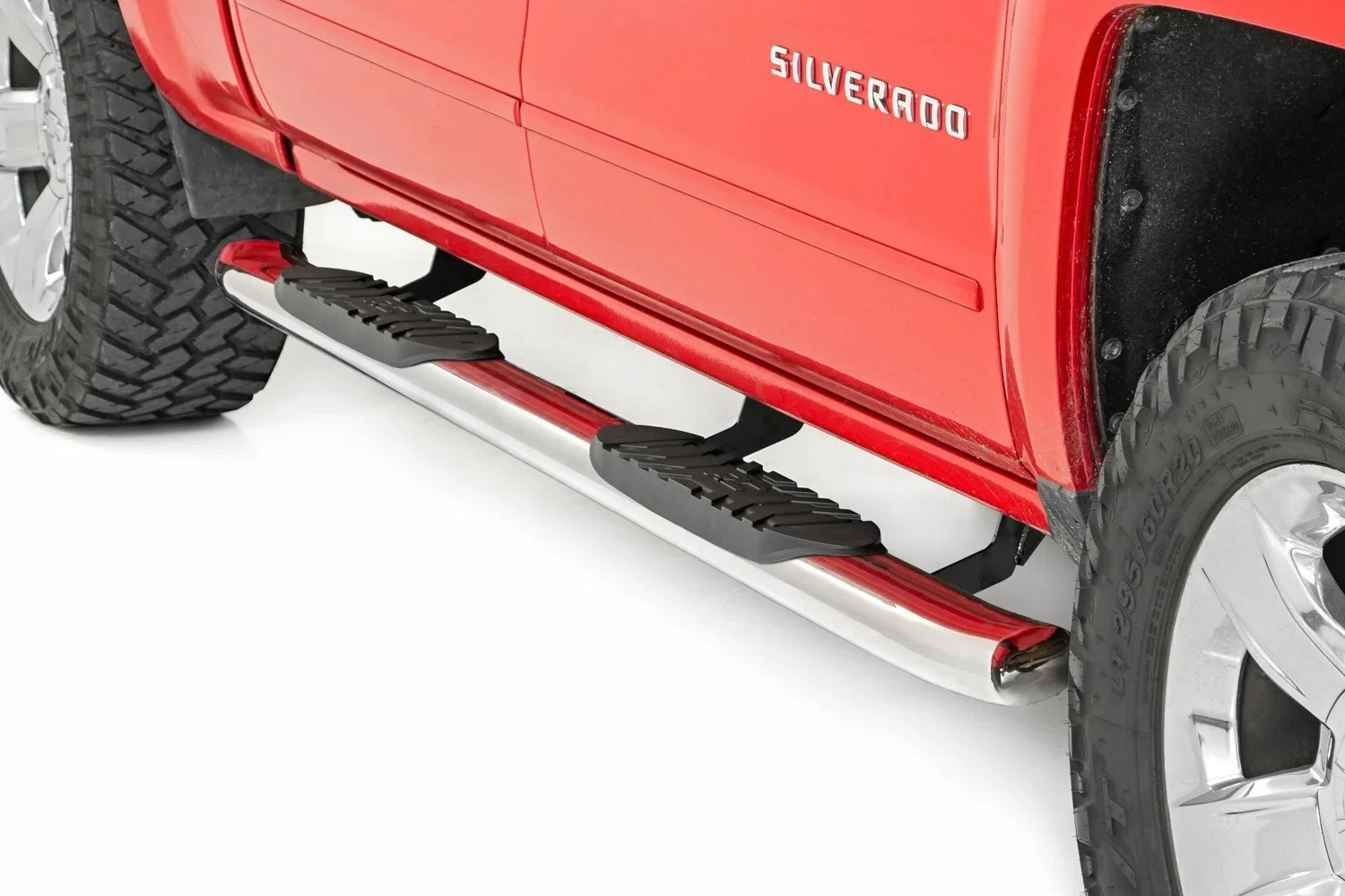 Fits Chevy 1500 (07-19 &Classic) Oval Nerf Steps S_S Crew Cab DEF Tank 21001S