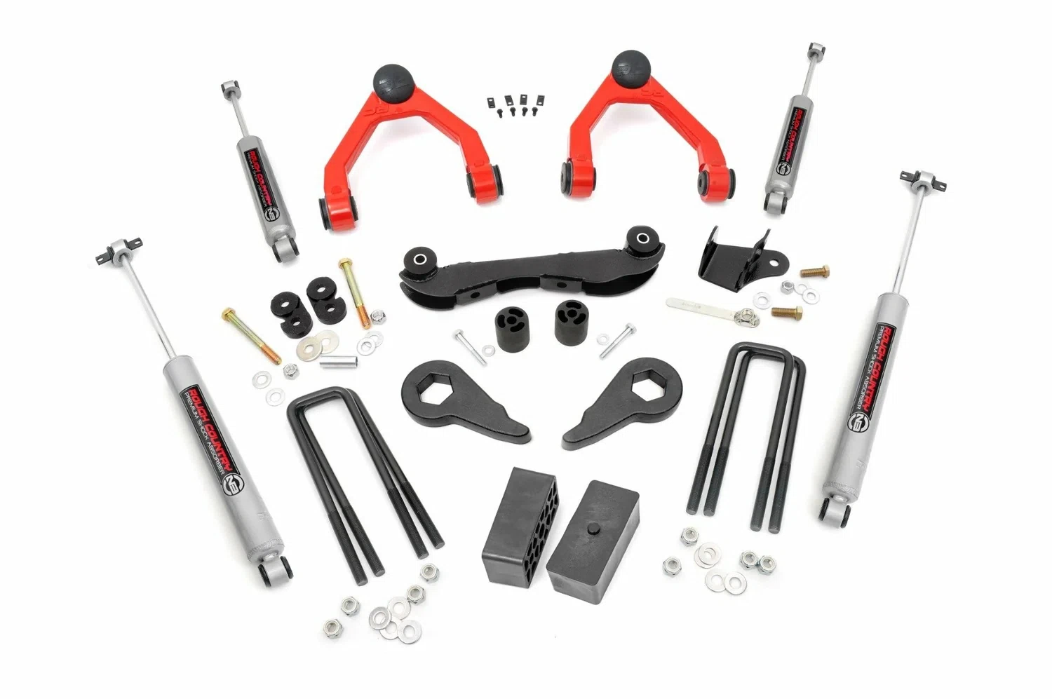 Fits Chevy C1500_K1500 Truck&SUV 4WD (88-99) 2-3_ Lift Kit Rear Blocks 16530RED
