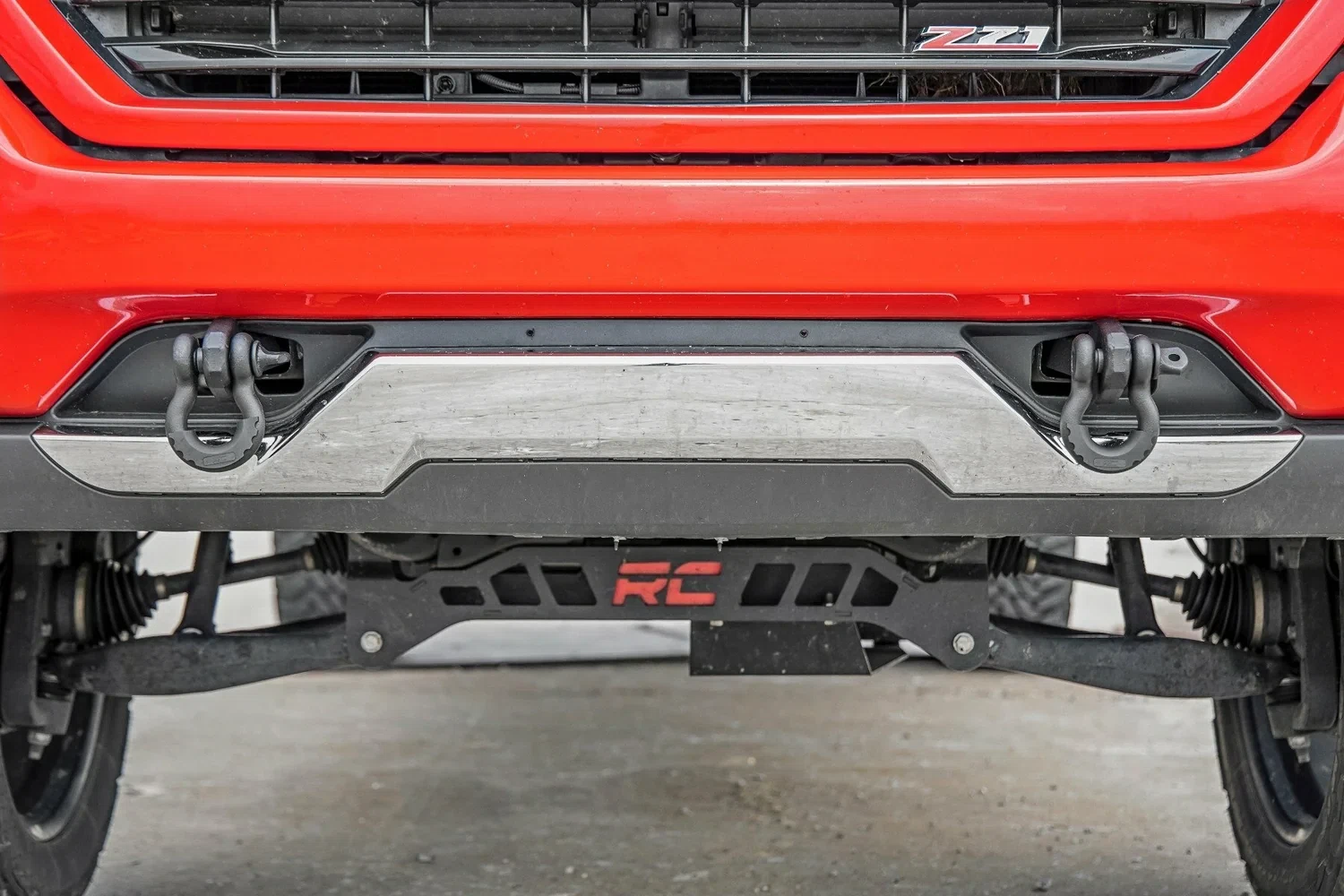 Fits Chevy Silverado 1500 2WD_4WD (2014-2018 & Classic) Tow Hook Brackets; RS169