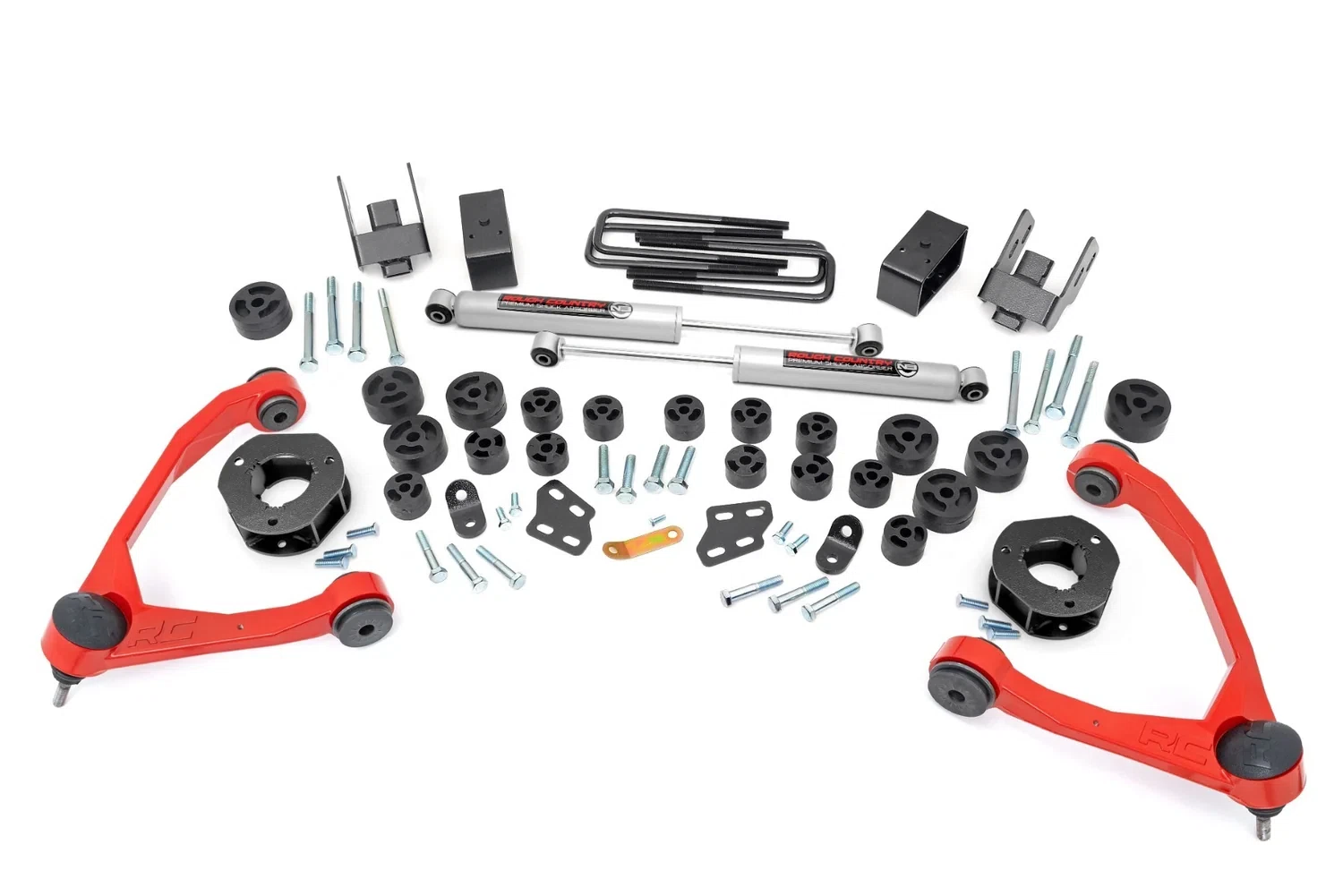 Fits Chevy_GMC 1500 2WD (07-13) 4.75 Inch Lift Kit; Combo; 254.20RED