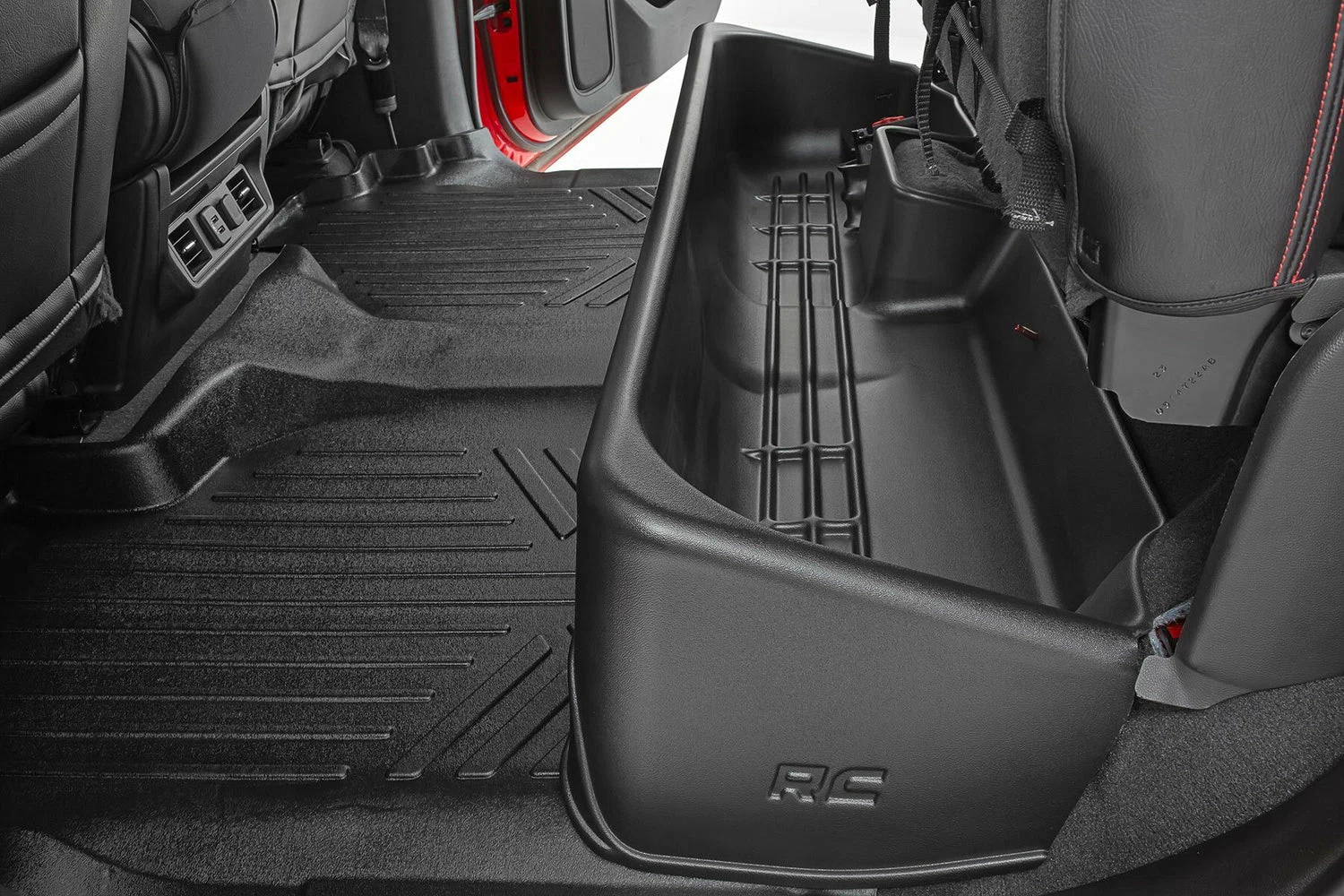 Fits Chevy_GMC 1500_2500HD_3500HD (19-24) Under Seat Storage; Crew Cab; RC09051A