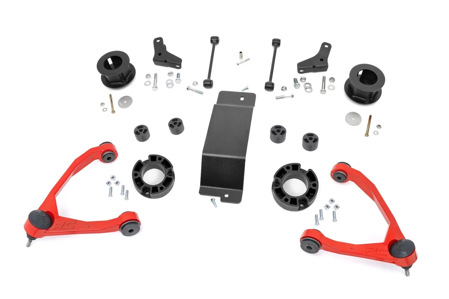 Fits Chevy_GMC SUV 1500 2&4WD (2007-2020) 3.5_ Lift Kit; Forged UCAs; 19331RED