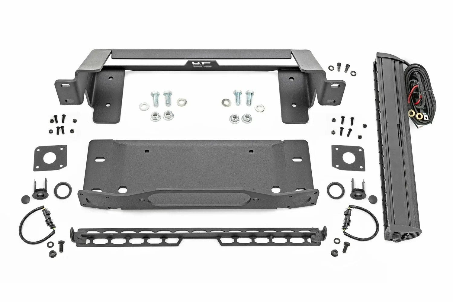 Fits Ford Bronco(21-24) High Winch Mount 20_ Black Single Row LED 51067