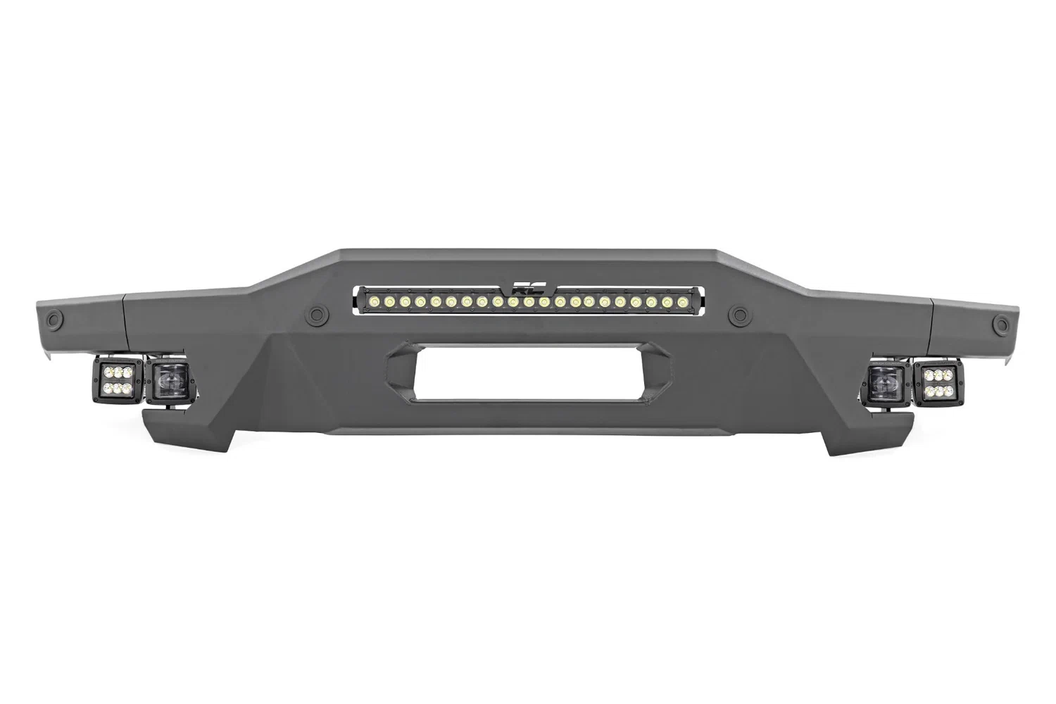 Fits Ford Bronco 4WD (21-24) Front Bumper; Modular; Stubby Wings; Fog; 51084