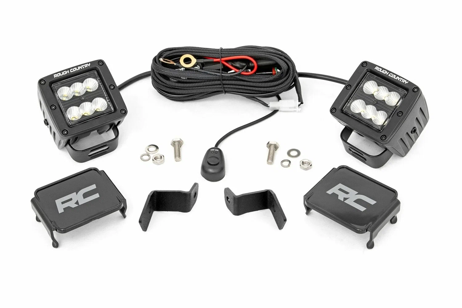 Fits Ford F-150(15-24) LED Light Ditch Mount 2_ Black Pair 71029