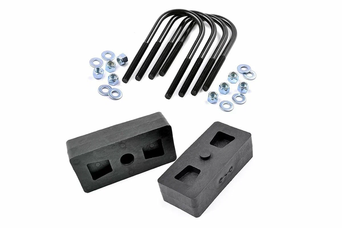 Fits Ford F-150 2WD_4WD (1997-2003) 1 Inch Block & U-Bolt Kit; 6581
