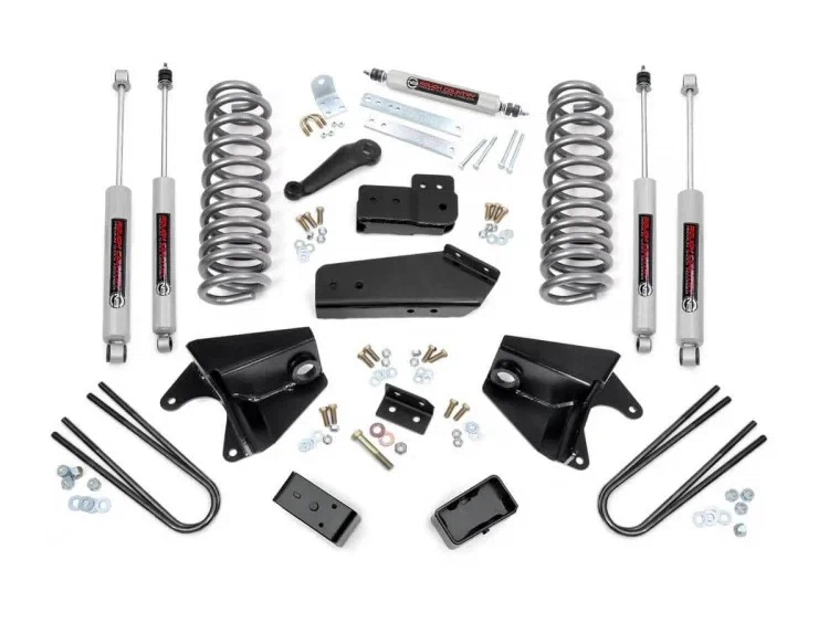 Fits Ford F-150 4WD (1980-1996) 4 Inch Lift Kit; Rear Blocks; 465.2
