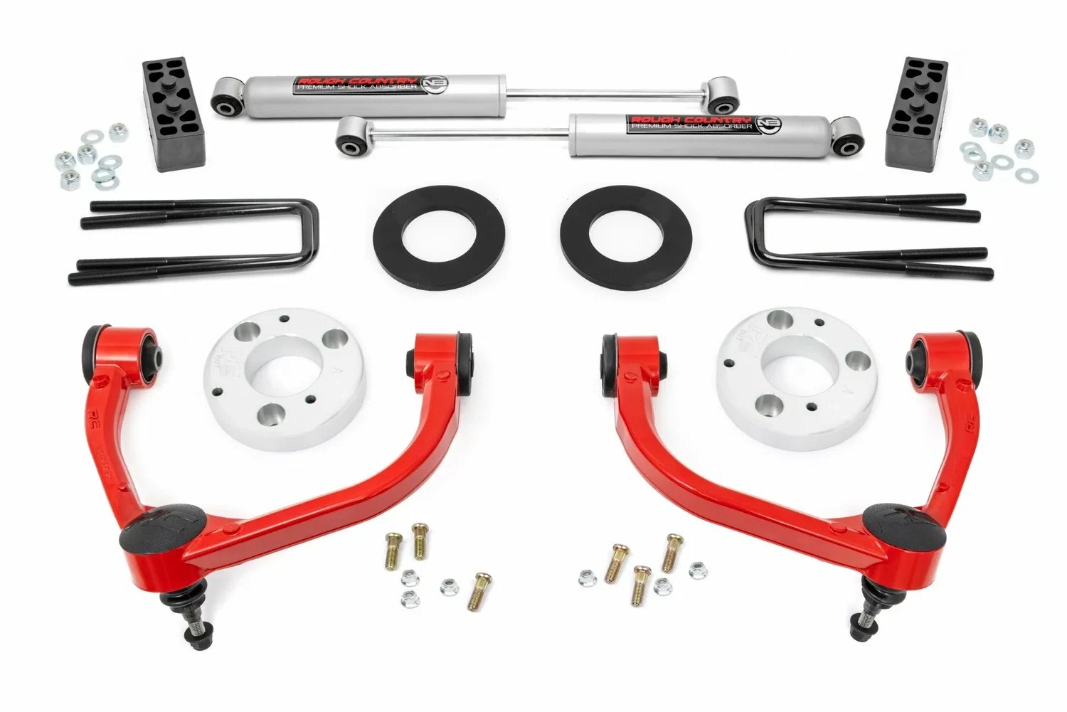 Fits Ford F-150 4WD (2009-2013) 3 Inch Lift Kit; 51013RED