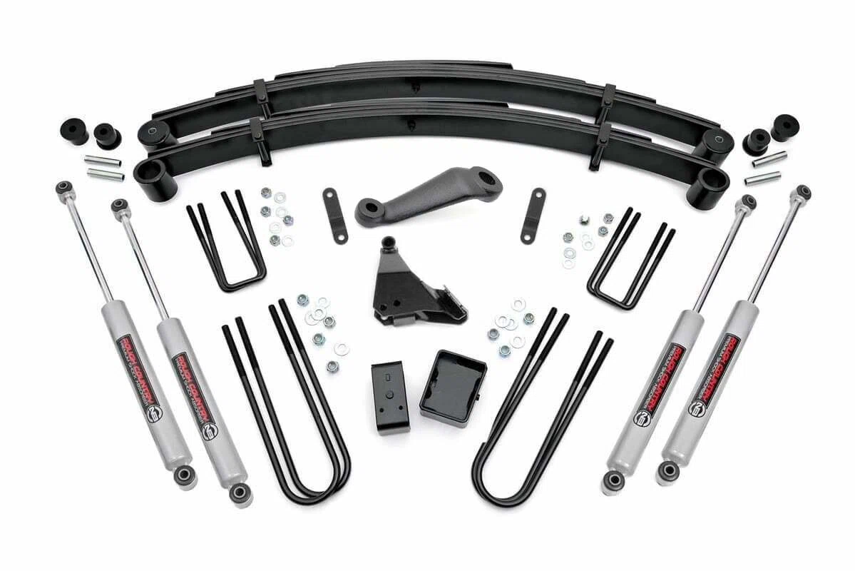 Fits Ford F-250_F-350 SD 4WD (1999-2004) 6_ Lift Kit; Rear Blocks; 49630