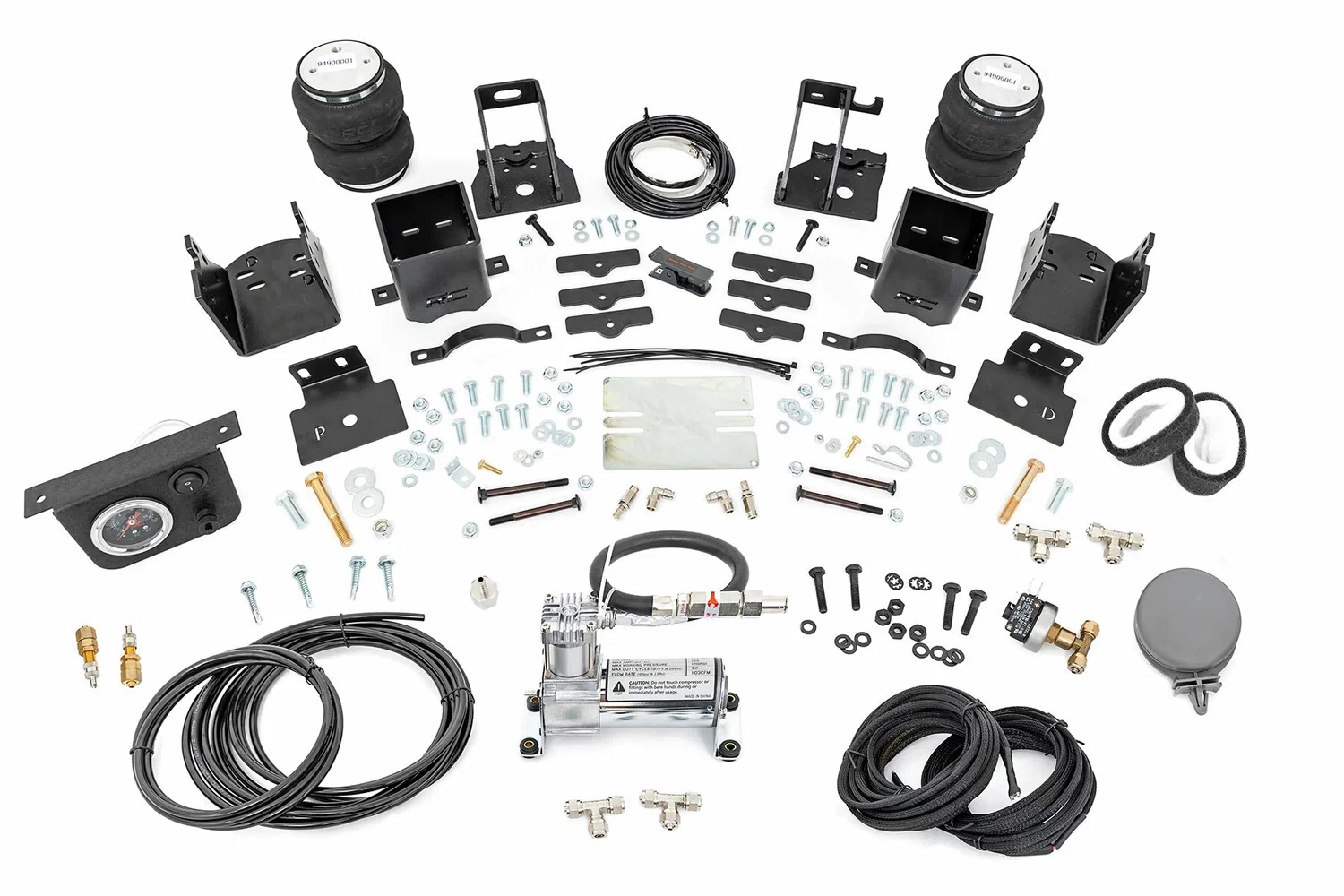 Fits Ford F-250_F-350 SD 4WD (2005-2016) Air Spring Kit w_compressor; 10020C