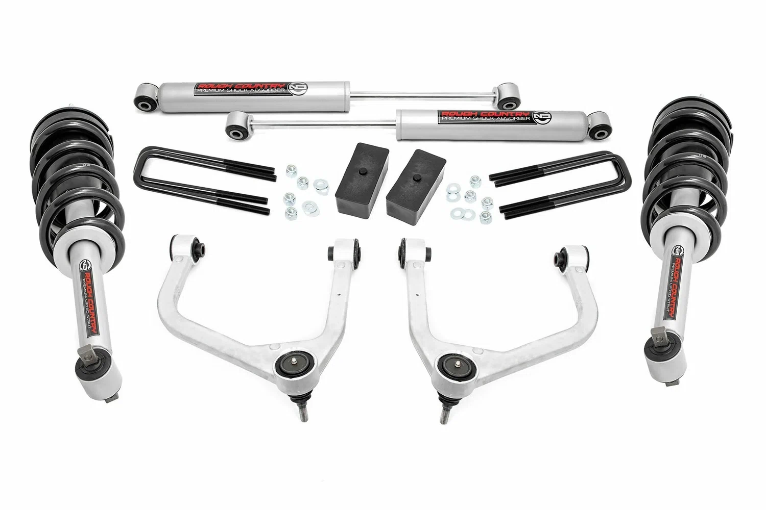 Fits GMC Sierra 1500 2WD_4WD (2019-2024) 3.5 Inch Lift Kit; N3 Struts; 22631