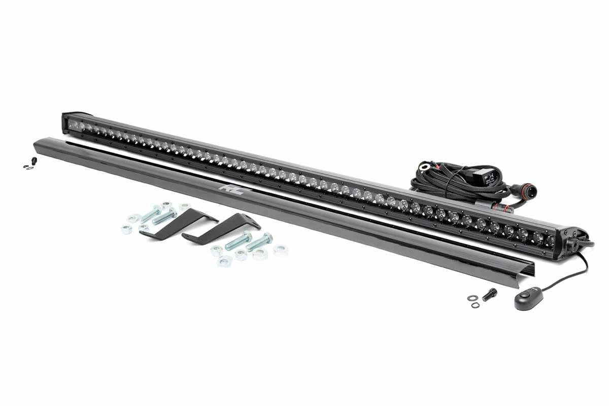 Fits Honda Pioneer 1000 LED Light Kit; Cage Mount; 50_ Black Single Row; 92014