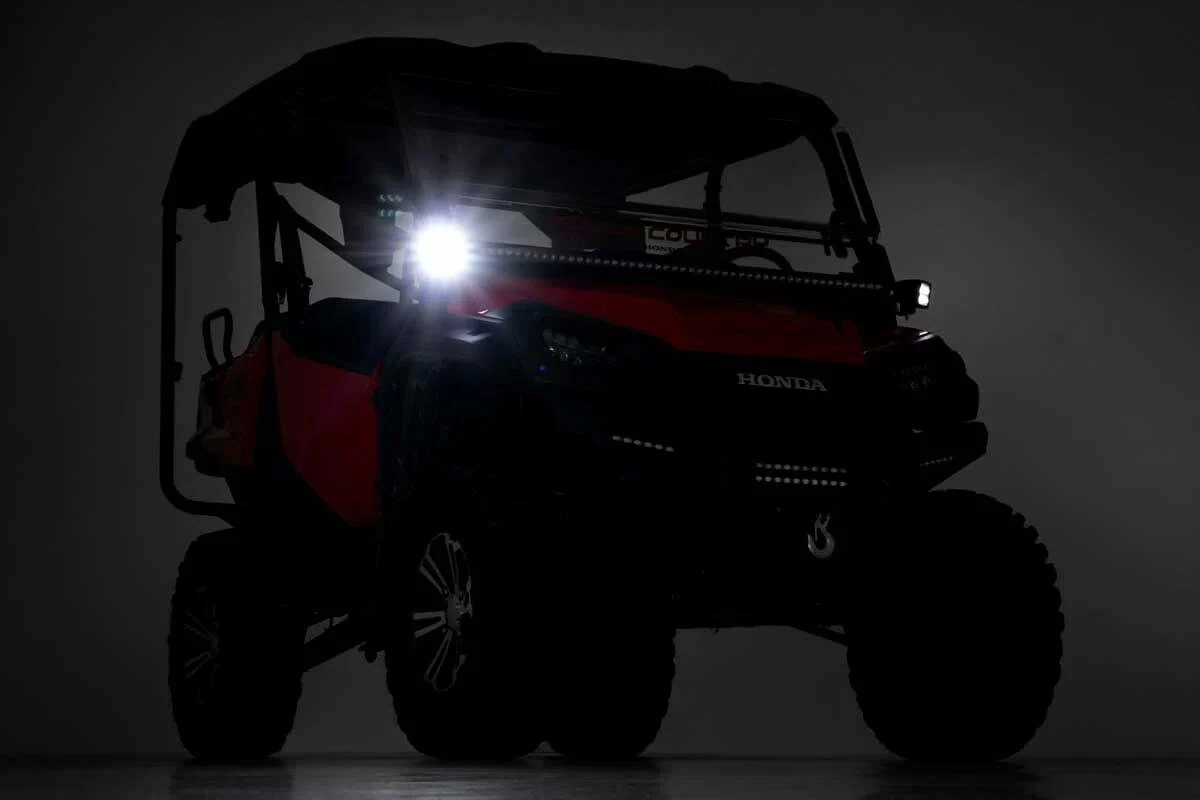 Fits Honda Pioneer LED Light Kit; Cage Mount; 2_ Black Pair; 92009