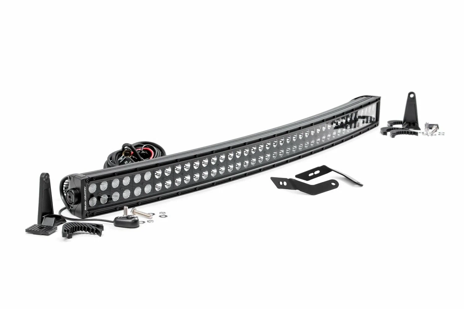 Fits Honda Talon 1000R LED Light Kit; Front Mount; 40_ Black Dual Row; 92046