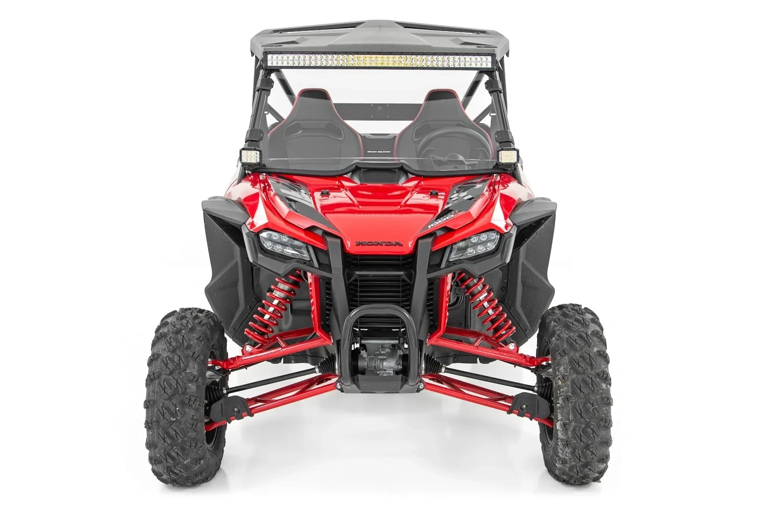 Fits Honda Talon 1000R LED Light Kit; Front Mount; 40_ Black Dual Row; 92046