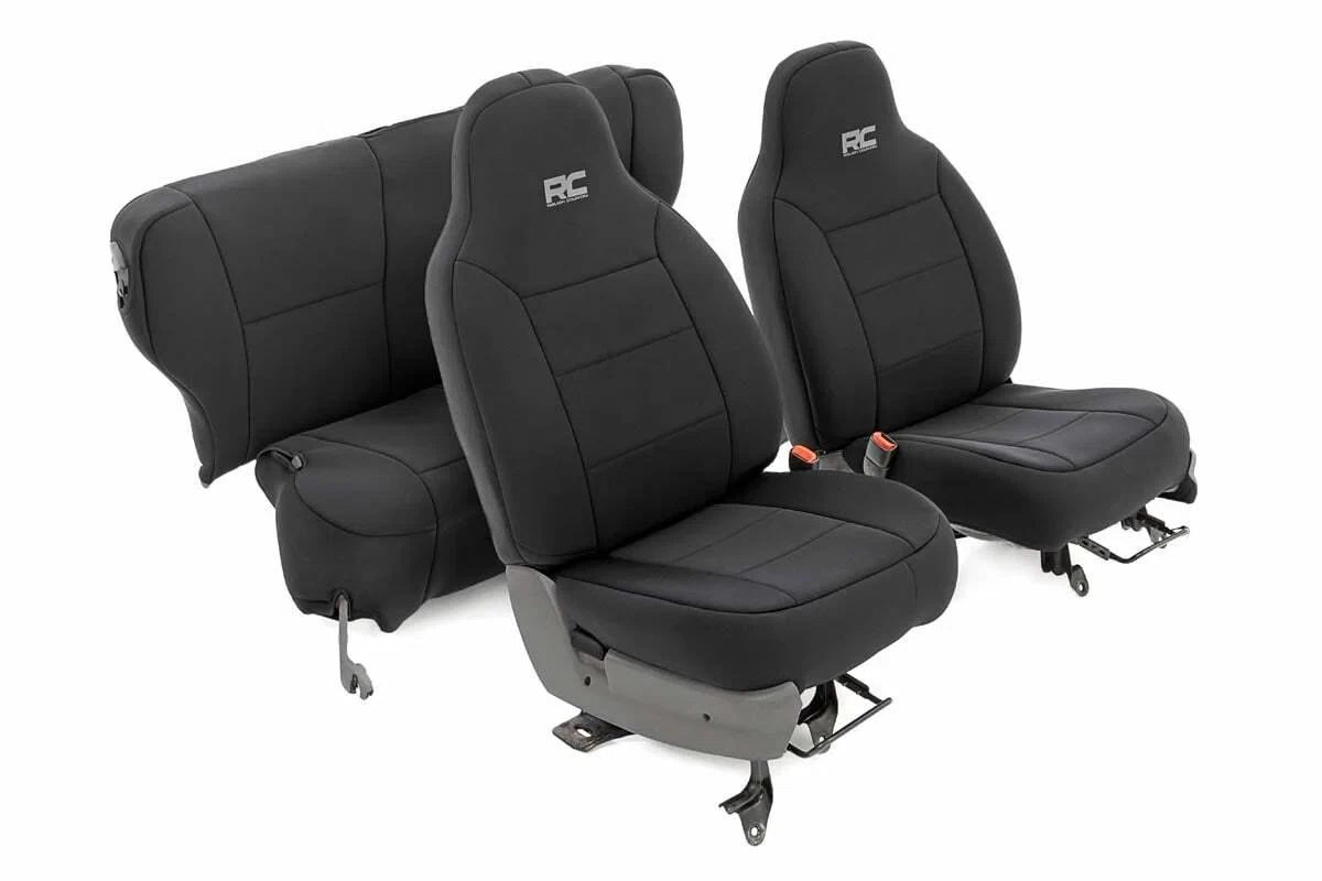 Fits Jeep Cherokee XJ (84-96) Seat Covers; Non Detach Headrest FR & Rear; 91021A
