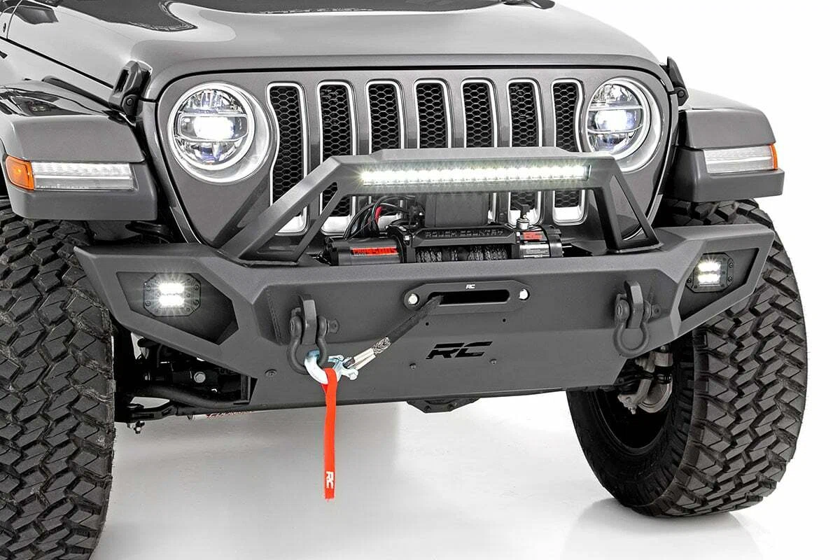 Fits Jeep Gladiator JT_Wrangler JK & JL 4WD Front Winch Bumper; 10585