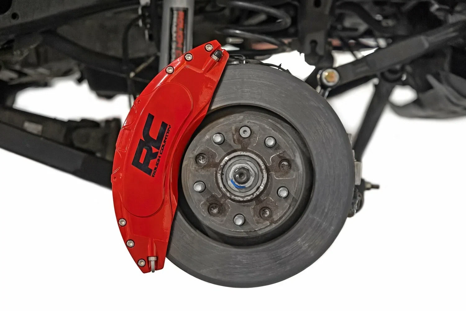 Fits Jeep Wrangler JK (07-18) Caliper Covers; Front and Rear; Red; 71140A