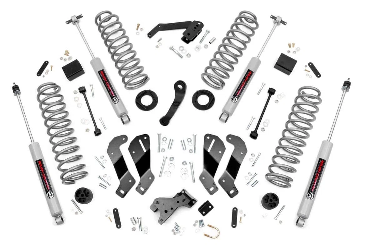 Fits Jeep Wrangler JK 4WD (2007-2018) 3.5 Inch Lift Kit; 69330