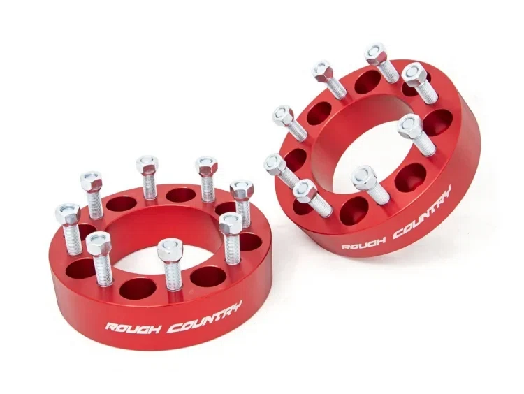 Fits Multiple Makes & Models (Chevy_GMC_Ram) 2_ Wheel Spacers 8x6.5 Red 1095RED