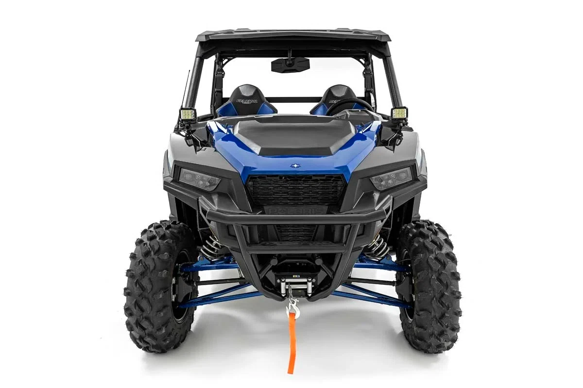 Fits Polaris General LED Light Kit; Cage Mount; 2_ Black Pair; White DRL; 93025