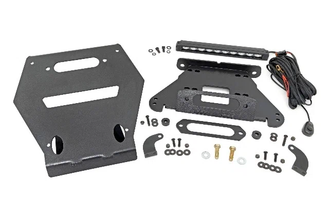 Fits Polaris RZR Pro R Winch Mount; 93140