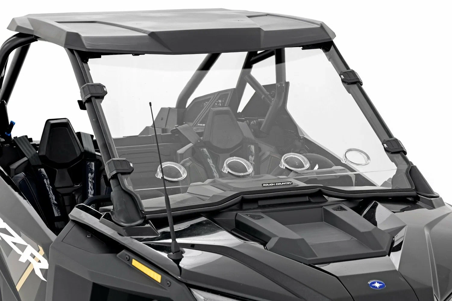 Fits Polaris RZR Turbo R Vented Full Windshield; Scratch Resistant; 98202010