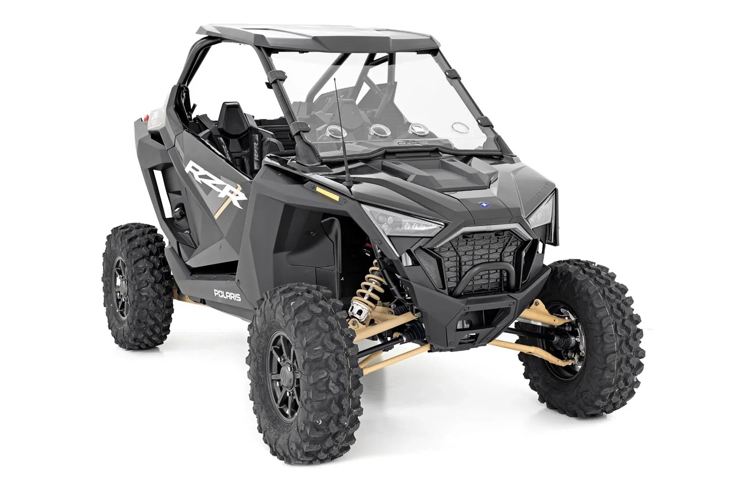Fits Polaris RZR Turbo R Vented Full Windshield; Scratch Resistant; 98202010