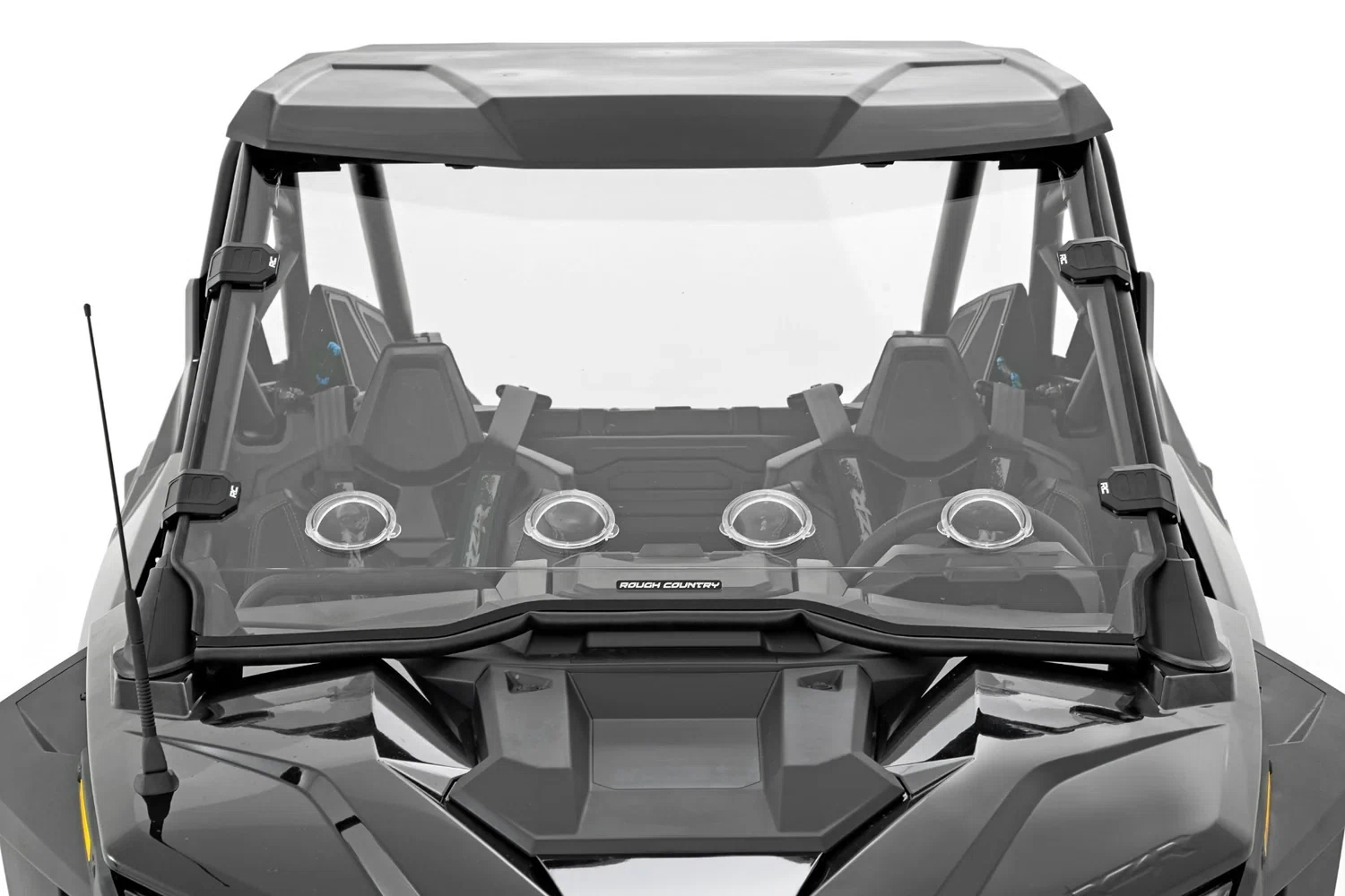 Fits Polaris RZR Turbo R Vented Full Windshield; Scratch Resistant; 98202010