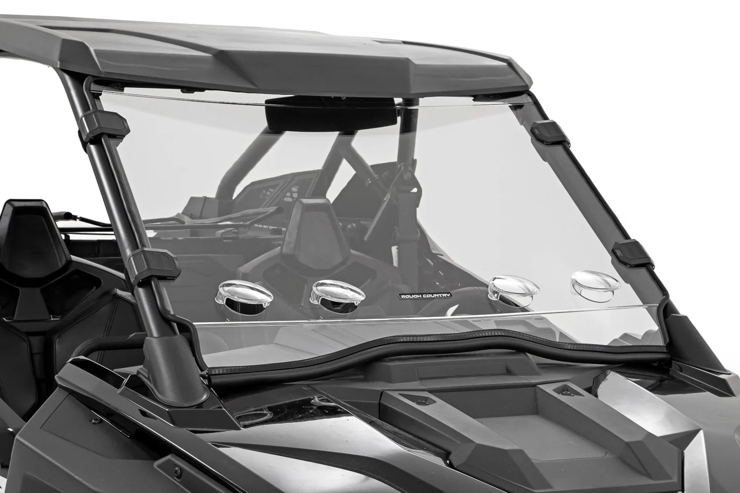 Fits Polaris RZR Turbo R Vented Full Windshield; Scratch Resistant; 98202010