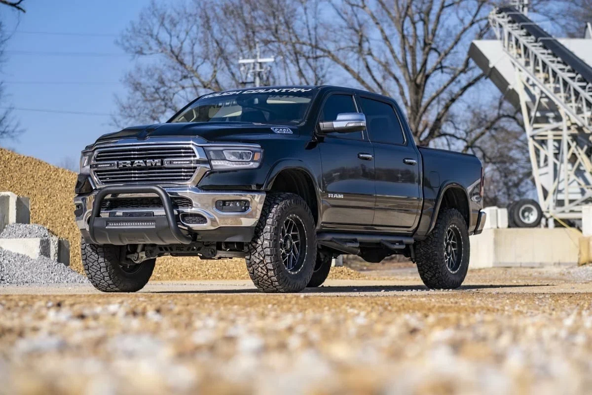 Fits Ram 1500 2WD_4WD (2009-2018 & Classic) Black LED Bull Bar; B-D4091