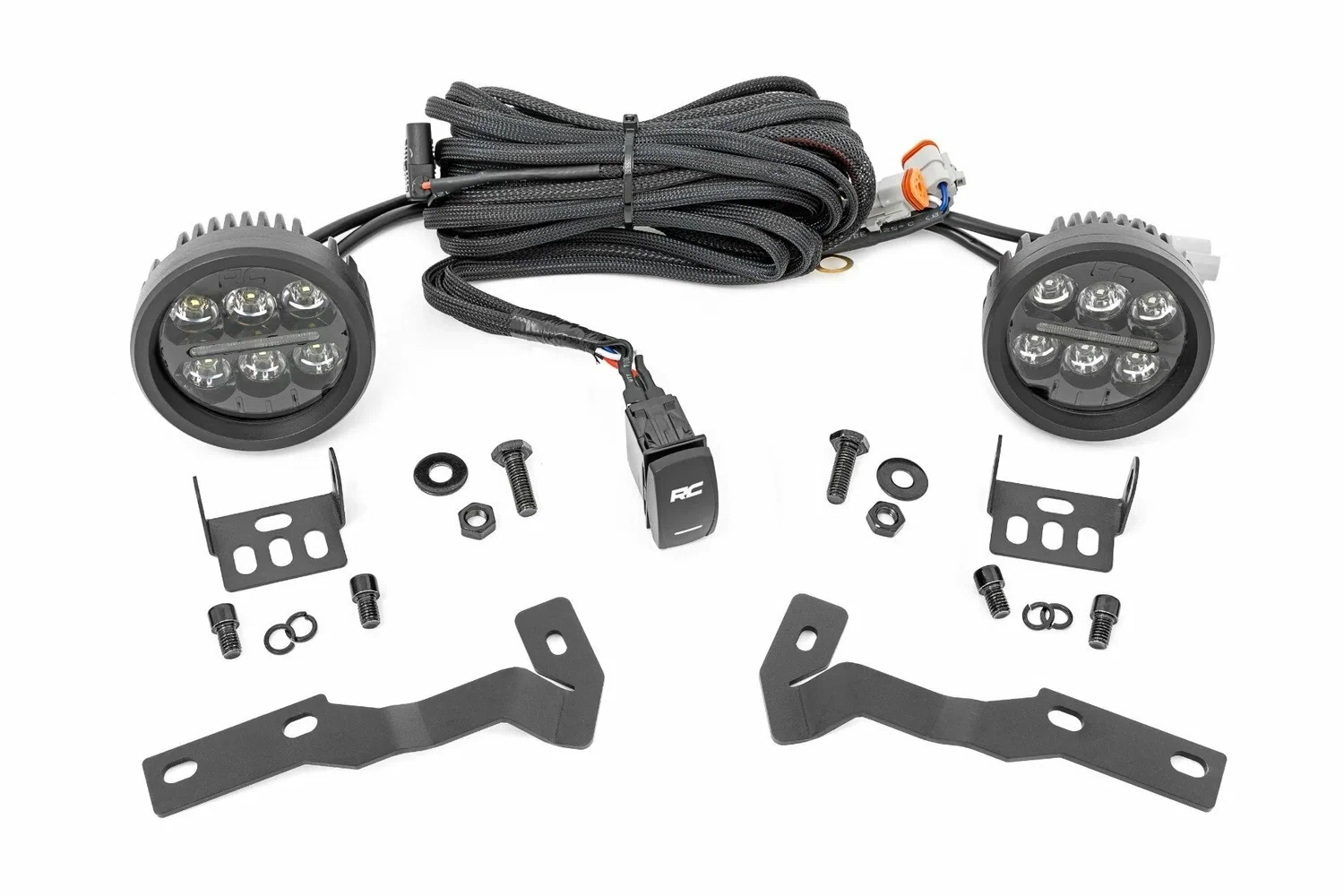 Fits Tacoma(16-23) LED Light Ditch Mount Black Series Round 3.5_ Amber DRL 71085
