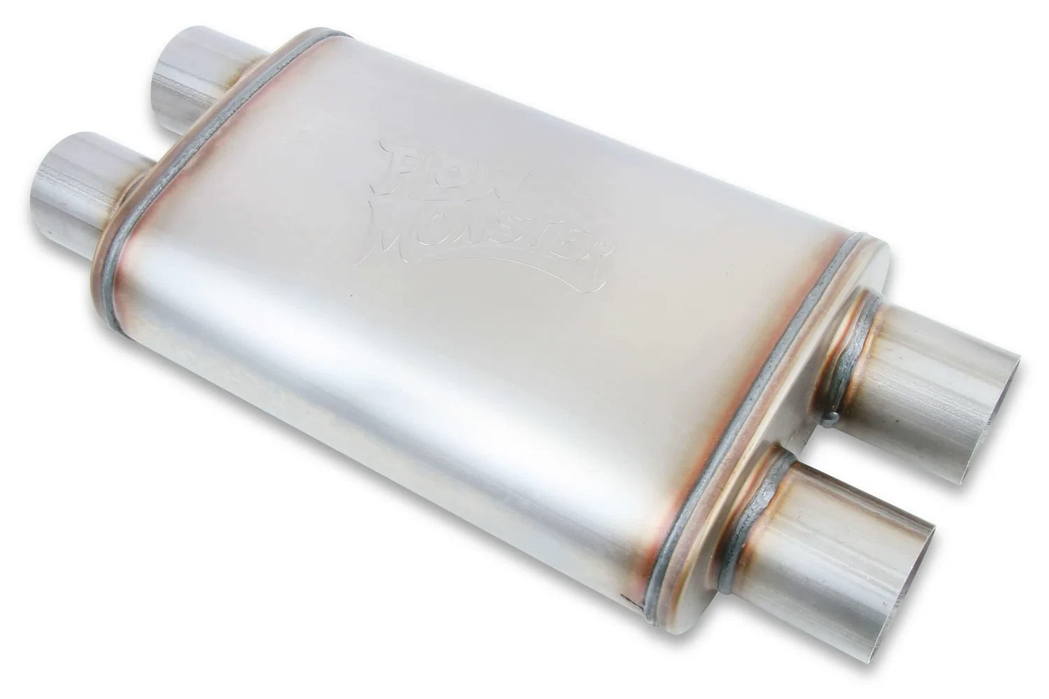 Flowmonster Performance Muffler 2.50 Dual IN_2.50 Dual OUT 11386-FM 409 Stainles