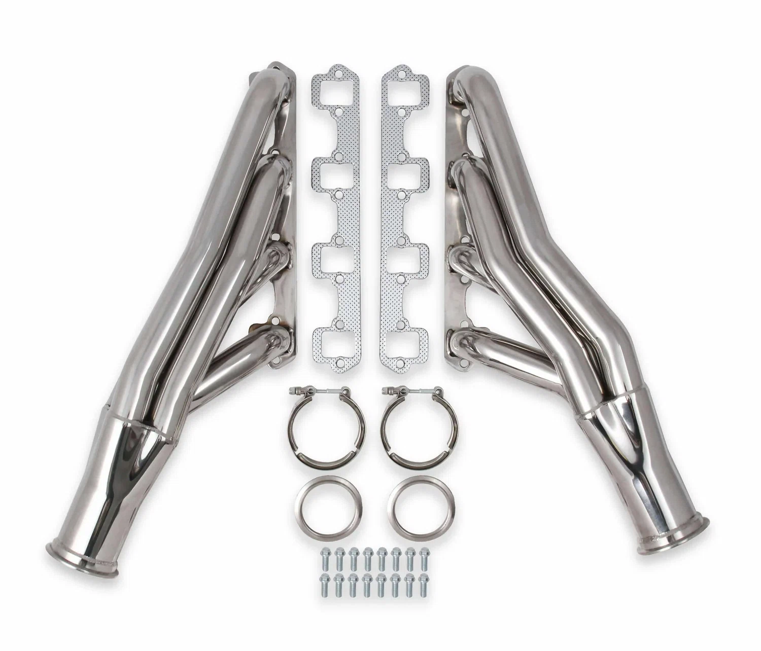 Flowtech Small Block Ford Turbo Headers - Polished 304 Stainless Steel 12165FLT