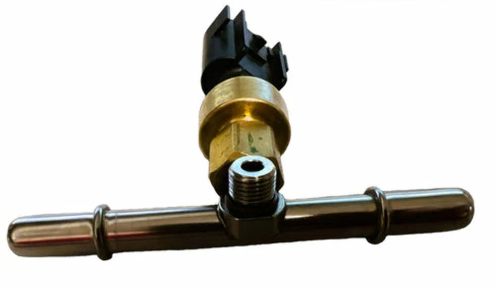 For 3_8 QD to 3_8 QD with Fuel Pressure Sensor Port Fitting; Stainless FML-0005F
