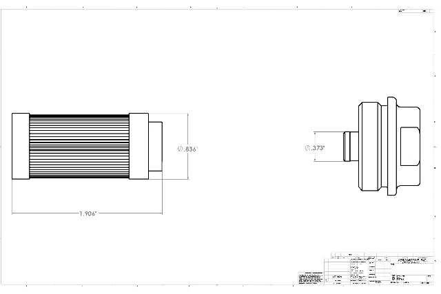 Fuel Filter Element High Flow Fuel System Universal Fit Aeromotive 12616-BGPL