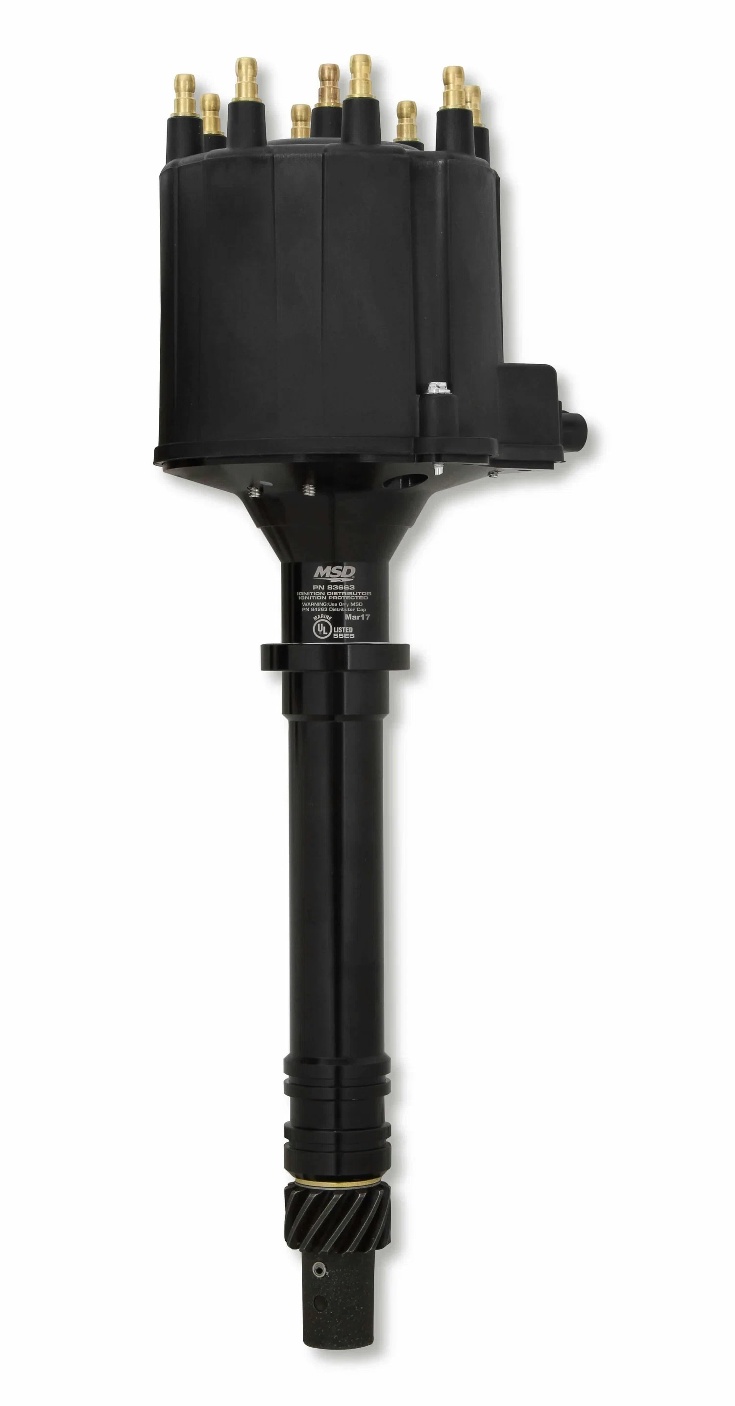 GM Late Model HEI V8 Ext Coil Distributor- Black - 83663