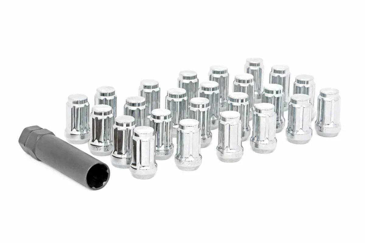 Lug Nut Set; 1_2x20; 24 Qty; Chrome 122024CH