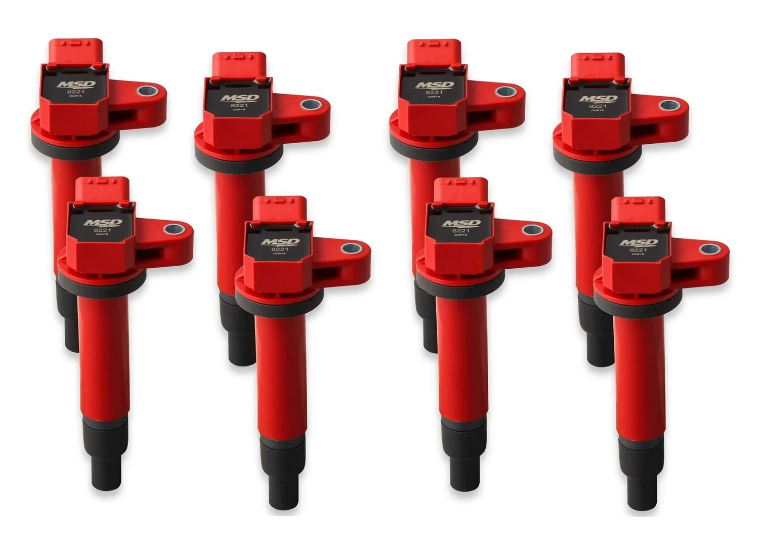 MSD Ignition Coils Blaster Fits 1998-2010 Toyota_Lexus 4.7L V8 Red 8pack 82218