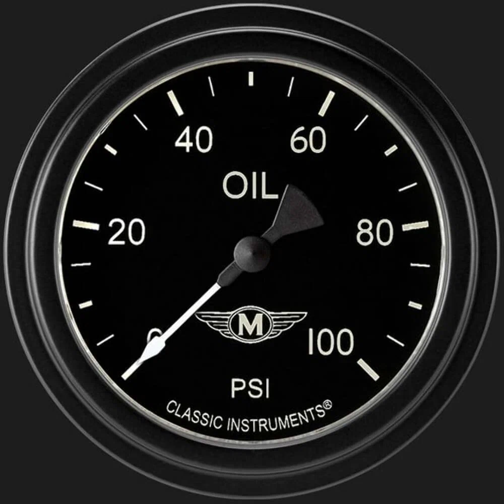 Moal Bomber 2 5_8_ Oil Pressure Gauge MA381BLF