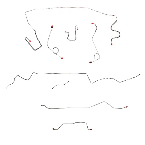 Mopar A Body Complete Brake Line Kit; Fine Lines-CBK0537SS
