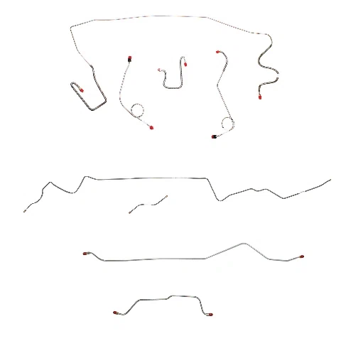 Mopar A Body Complete Brake Line Kit; Fine Lines-CBK0543SS