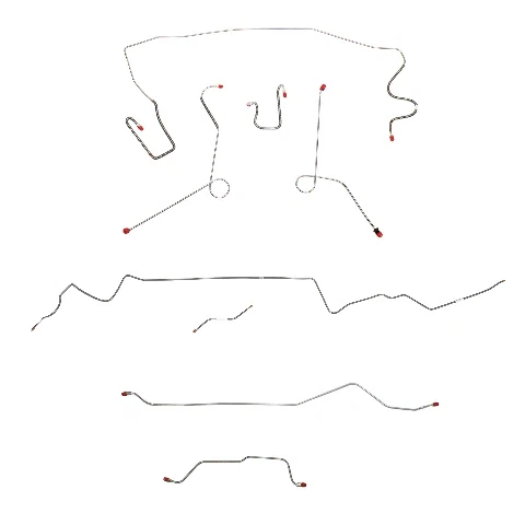 Mopar A Body Complete Brake Line Kit; Fine Lines-CBK0555SS