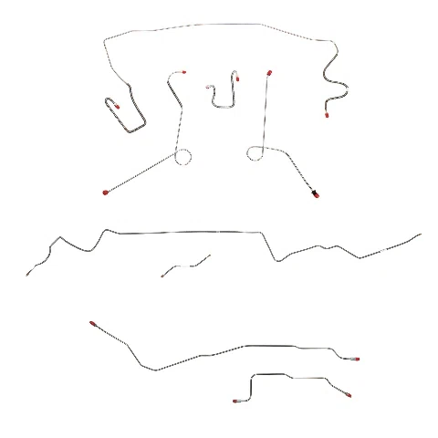 Mopar A Body Complete Brake Line Kit; Fine Lines-CBK0557SS