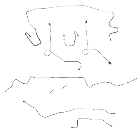 Mopar A Body Complete Brake Line Kit; Fine Lines-CBK0581SS