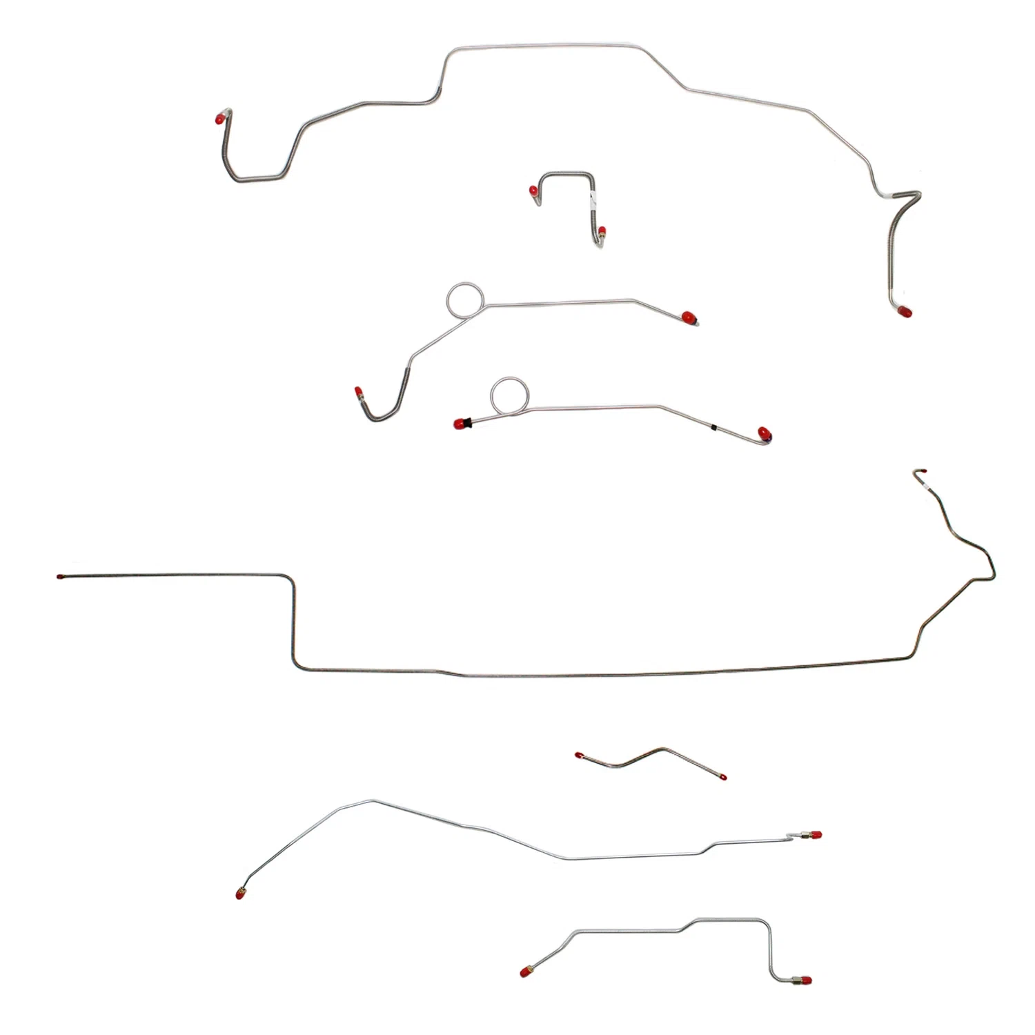 Mopar B Body Complete Brake Line Kit; Fine Lines-CBK0651SS