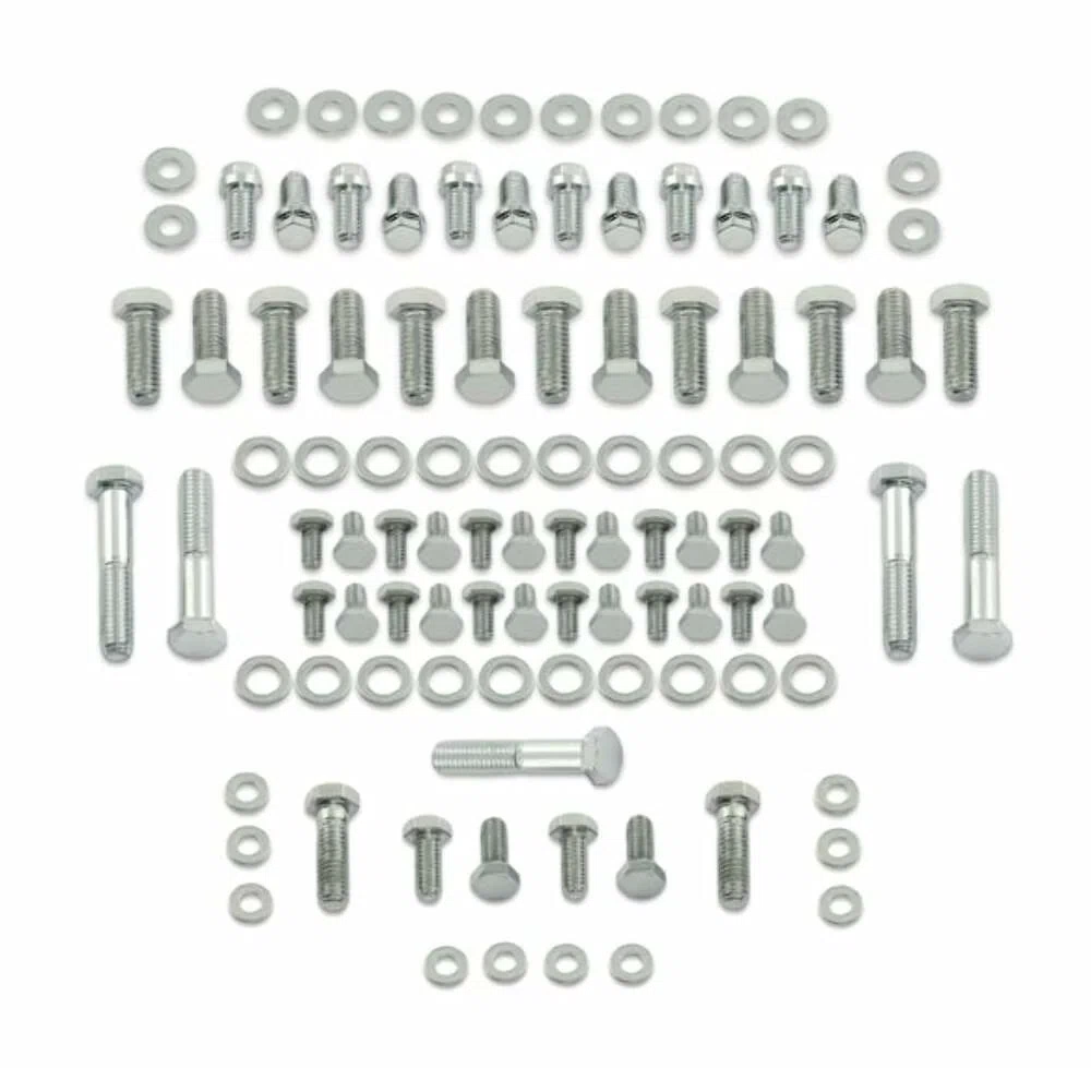 Mr. Gasket Deluxe Engine Bolt Kit - Chrome - 5001